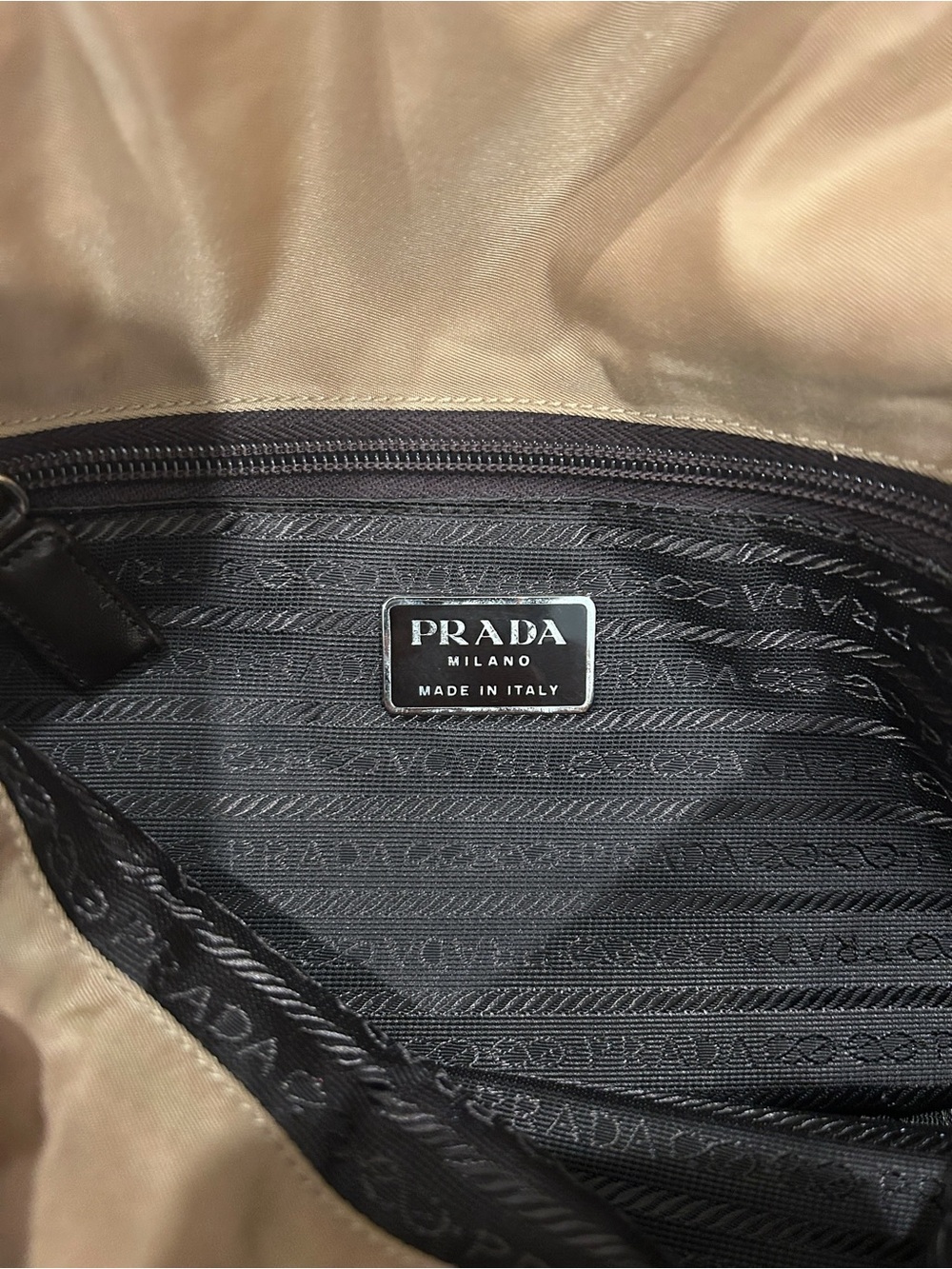 VINTAGE PRADA Beige Shoulder Bag - Tessuto Deserto 90’s shoulder bag - Picture 7 of 12